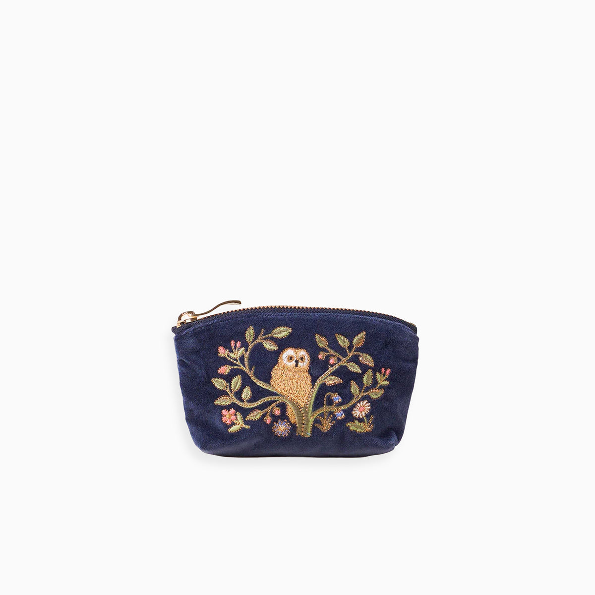 11635 - Tree of Life Velvet Coin Purse Indigo