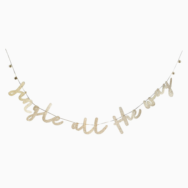 HBCC107 - Gold 'Jingle All The Way' Card Banner