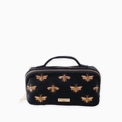 Honey Bee Charcoal Open Flat Makeup Bag - Whistlefish
