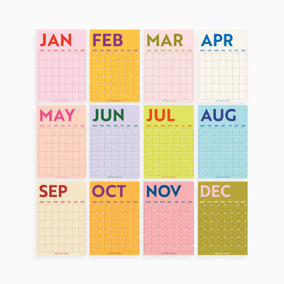 Colourburst Monthly A3 Planner - Whistlefish