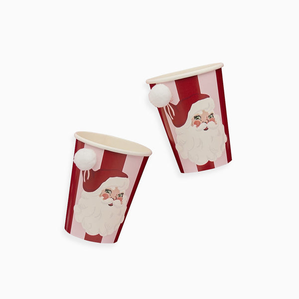 HBSB213 - Vintage Santa Paper Cups Pack of 8