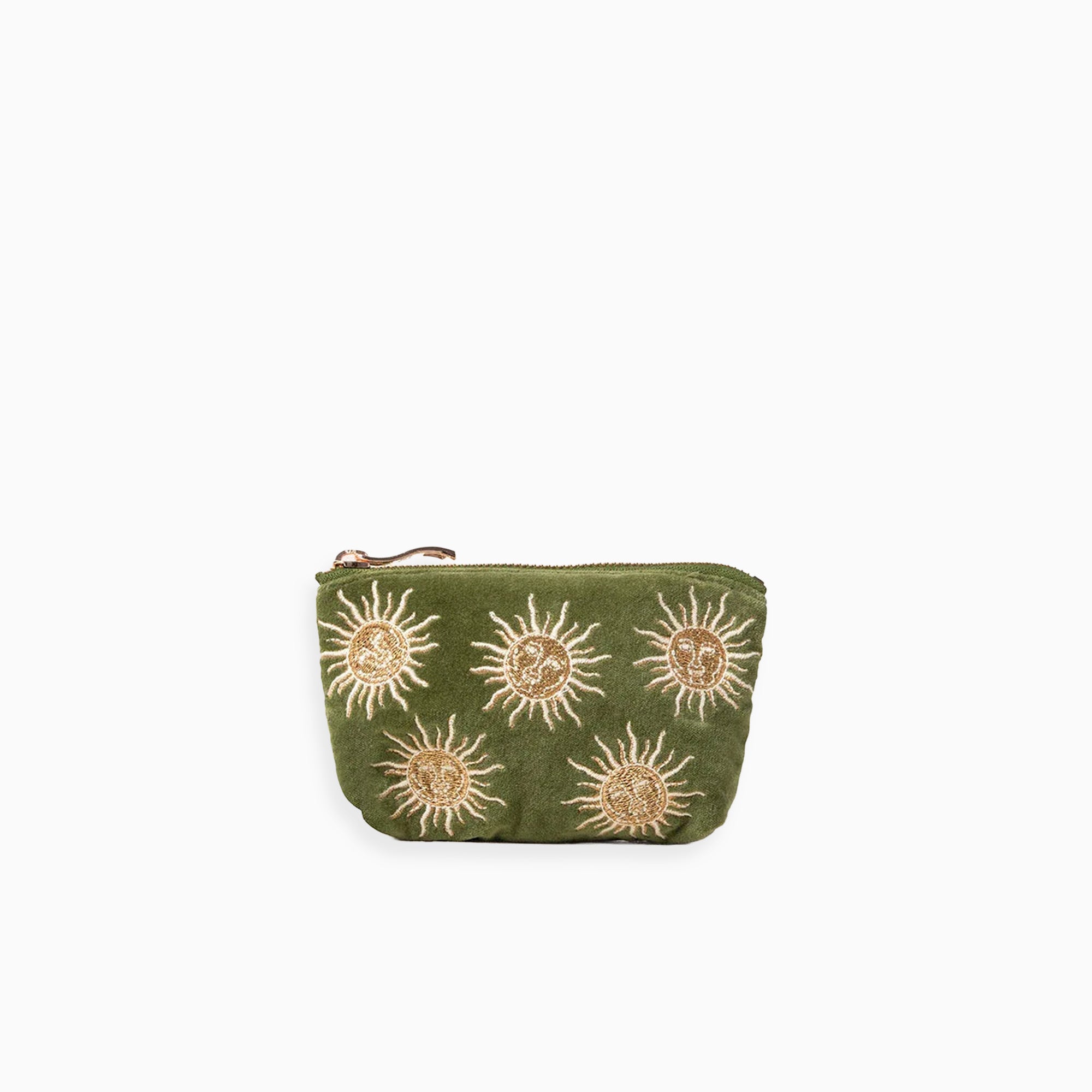 91340 - Sun Goddess Velvet Coin Purse Fern Green