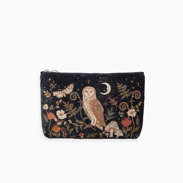 19129 - Mystical Owl Velvet Everyday Pouch