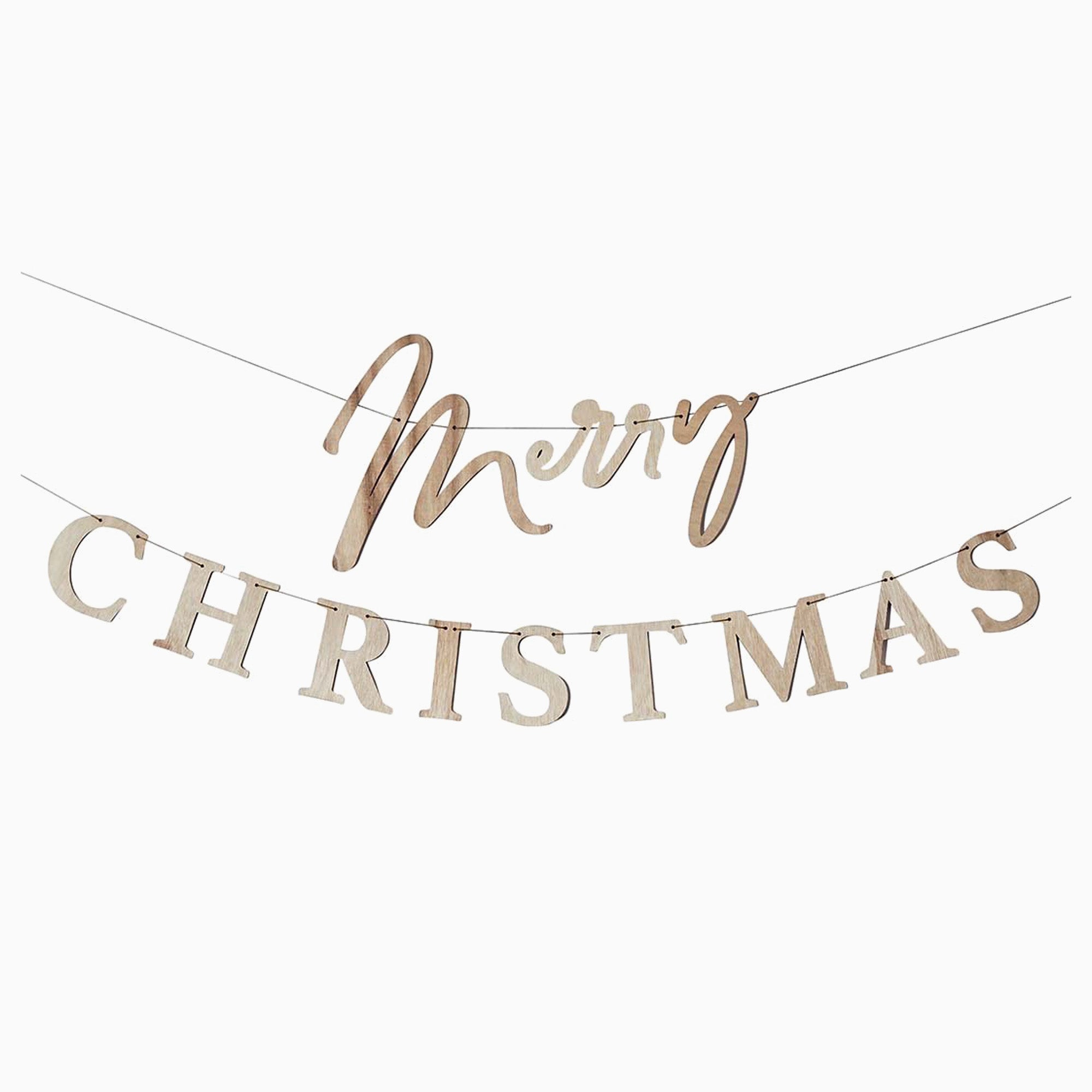 HBFF101 - Merry Christmas Wooden Banner