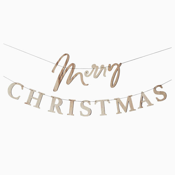 HBFF101 - Merry Christmas Wooden Banner