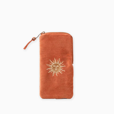 Sun Goddess Rust Velvet Glasses Case - Whistlefish