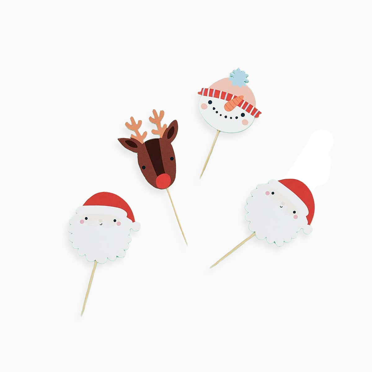 HBMC110 - Festive Friends Food Picks Pack of 12