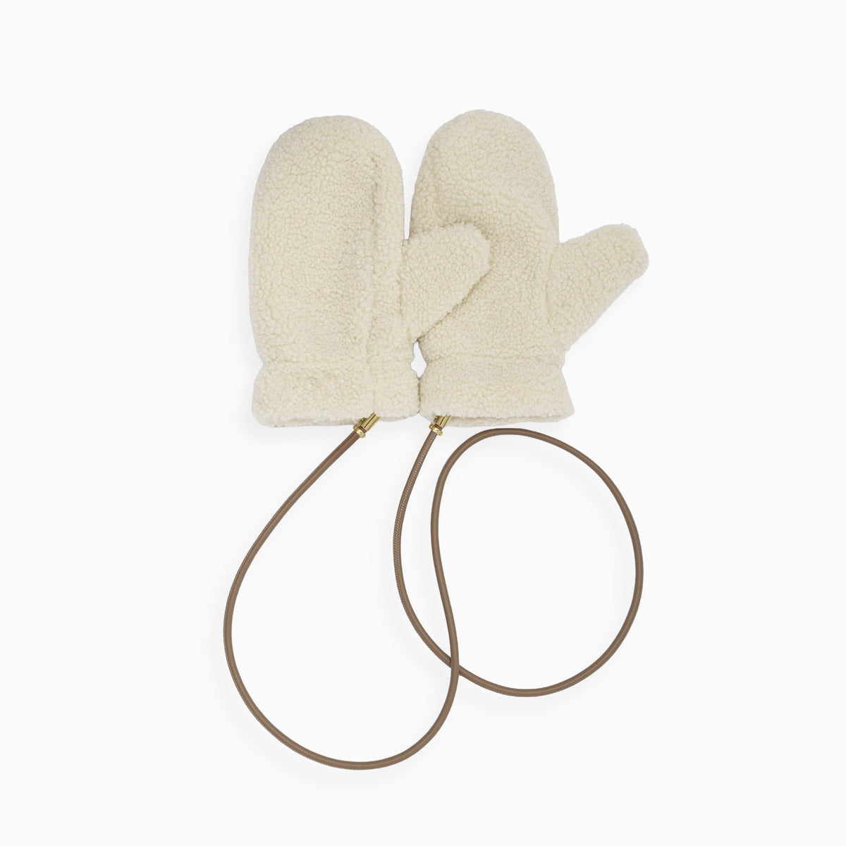 KLS711 - Corded Teddy Mittens in Cream