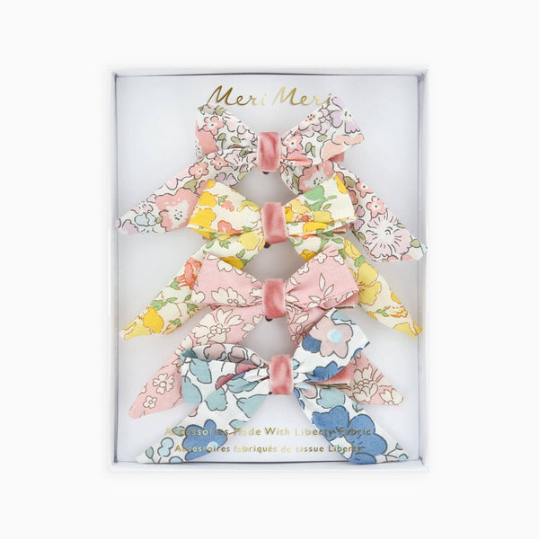 283245 - Floral Pattern Bow Hair Clips