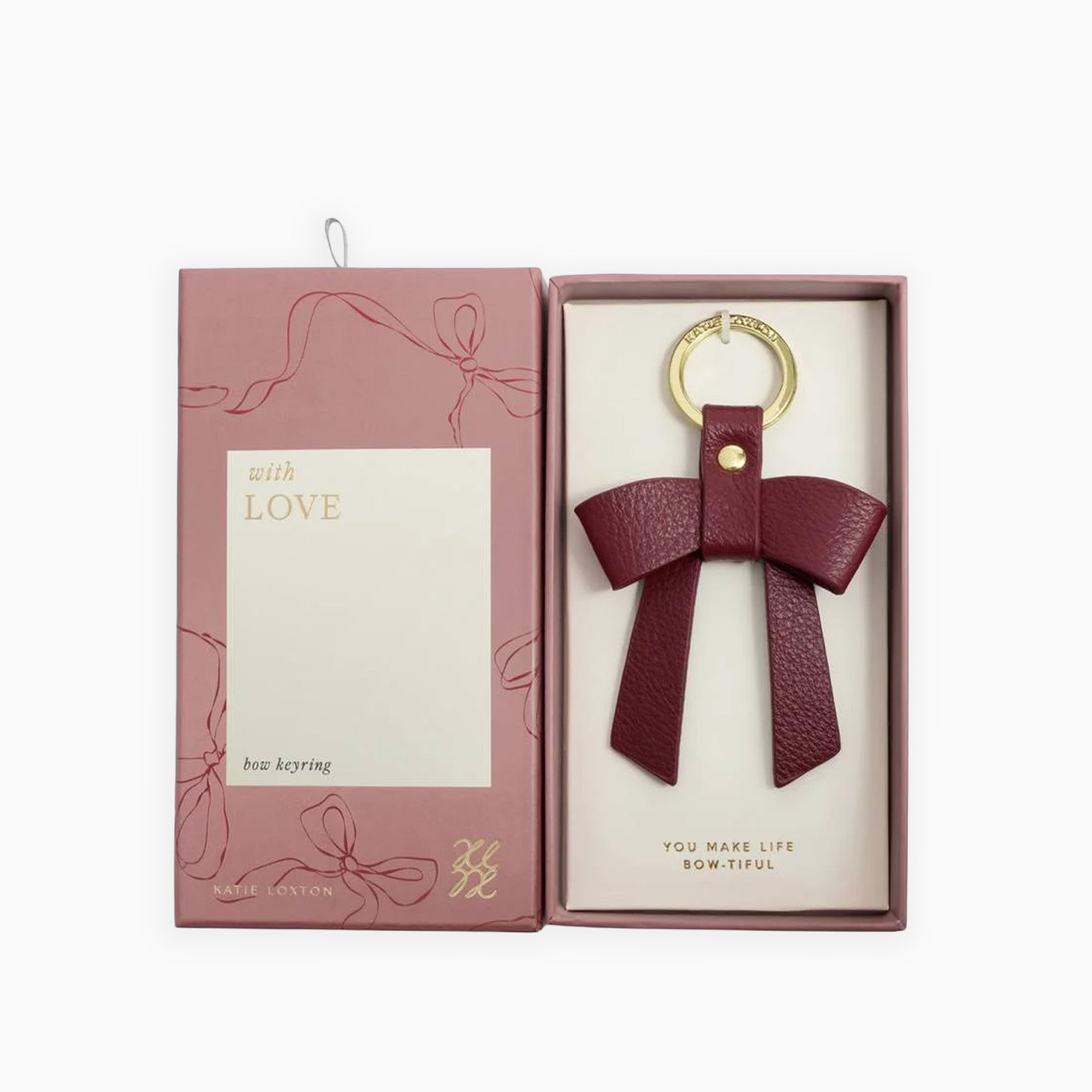 KLB4667 - Cherry Bow Keyring in Gift Box