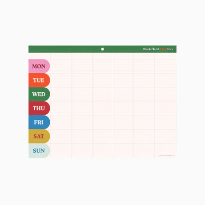 Work Hard, Play Nice Planner Pad - Whistlefish