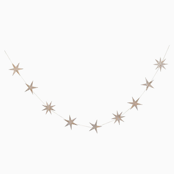 HBCC108 - Glitter Star Wooden Garland