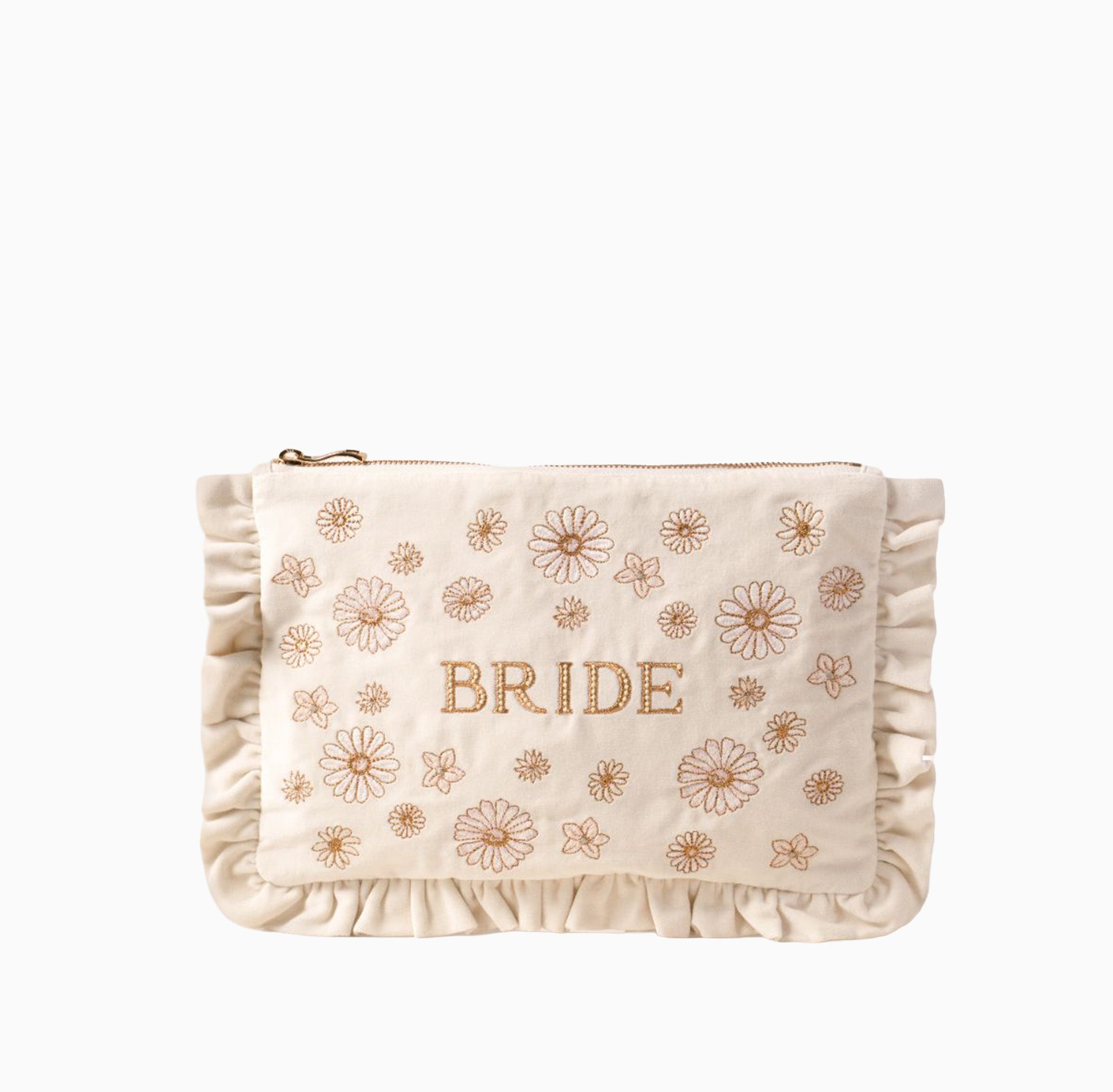 Pouch-16449 - Daisy Dream Bride Velvet Frill Pouch-Elizabeth Scarlett