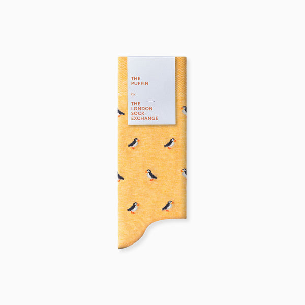 Socks-SING-PUFF-ORAN-712 - The Puffin Socks-The London Sock Exchange