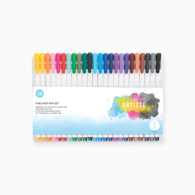 Artiste 24 Pack Fine Liner Pens - Whistlefish
