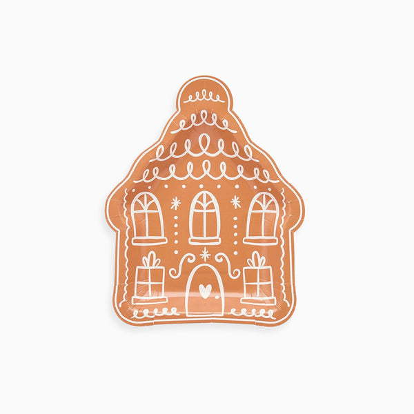 HBGB108 - Gingerbread House Paper Plates Pack of 8