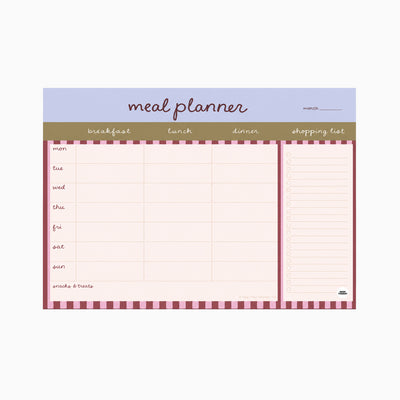 Berry Stripe Weekly Meal Planner - Whistlefish