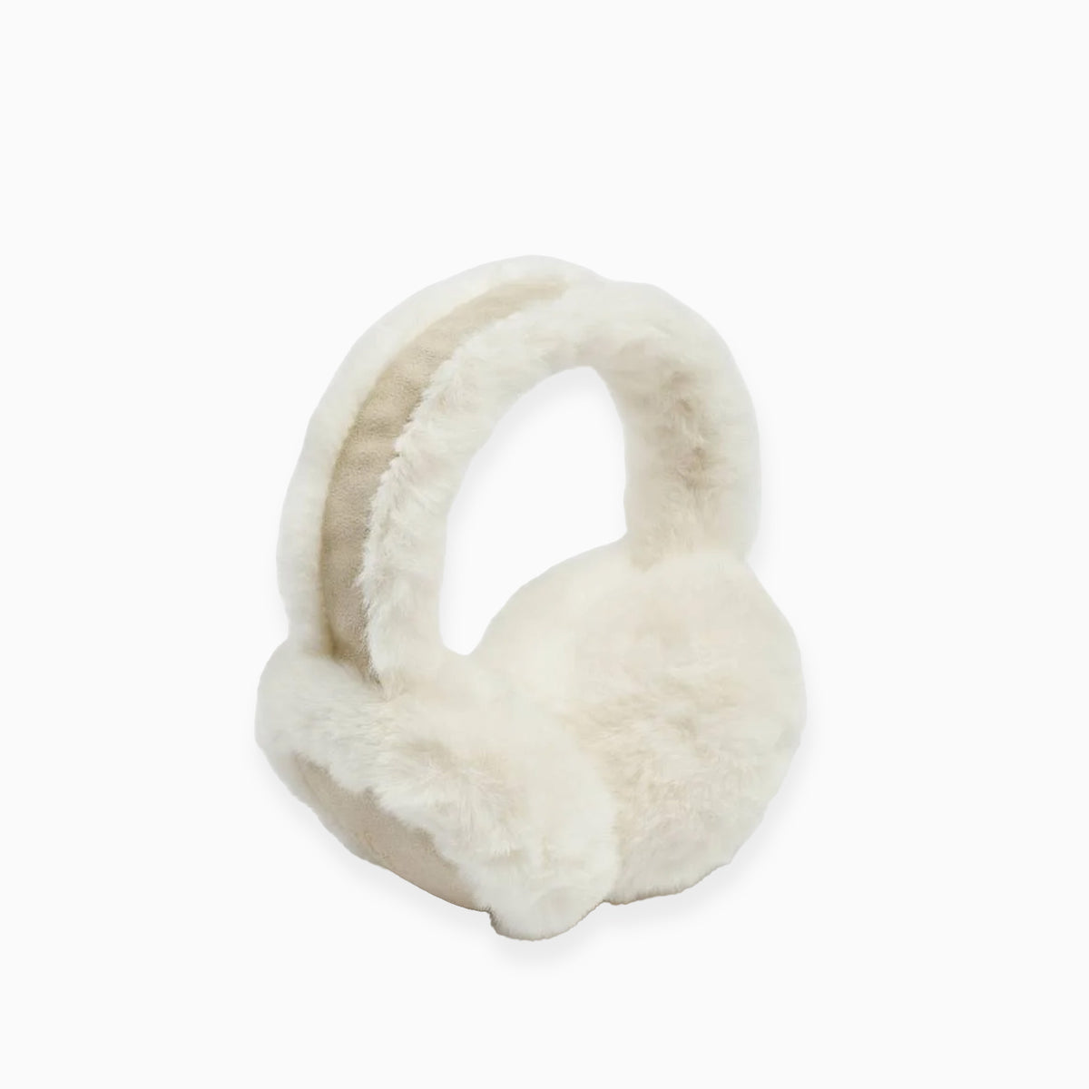 KLS879 - Faux Suede Earmuffs Taupe and Cream