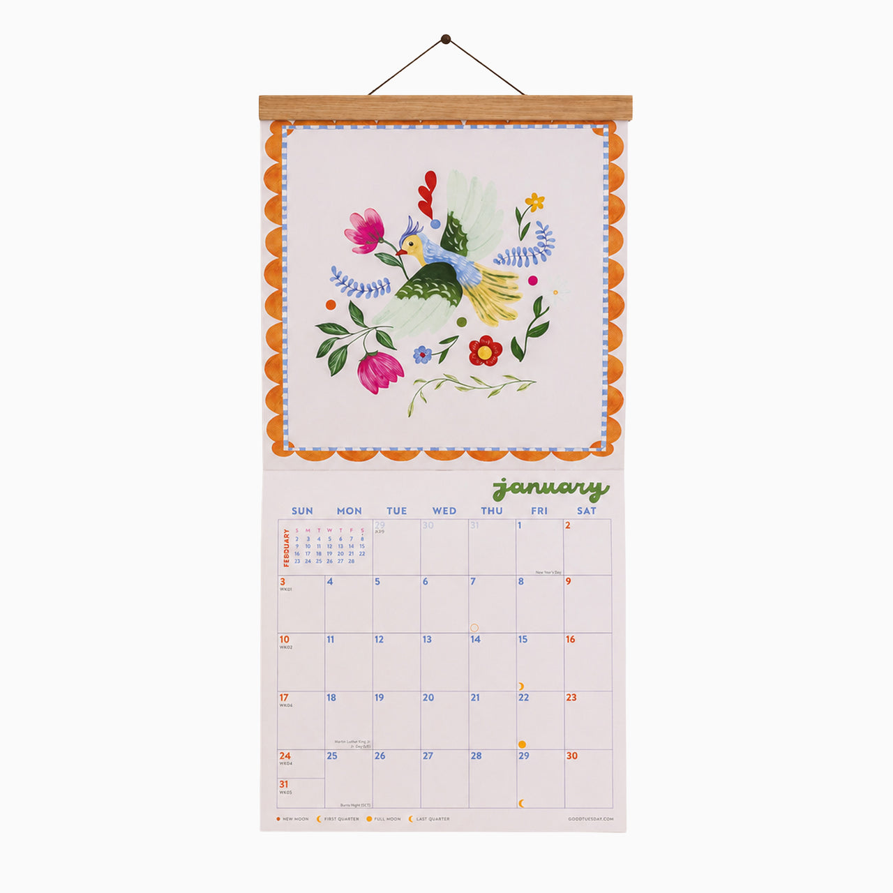 Calendar-CAL-LP-WMF-S - 2027 Whimsical Folk Wall Calendar-Good Tuesday