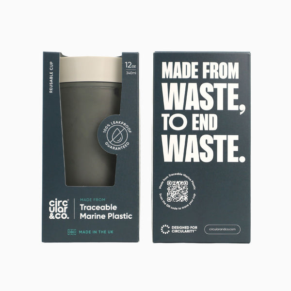 TMP-12OZ-ECRU - Traceable Marine Plastic Cup Ecru