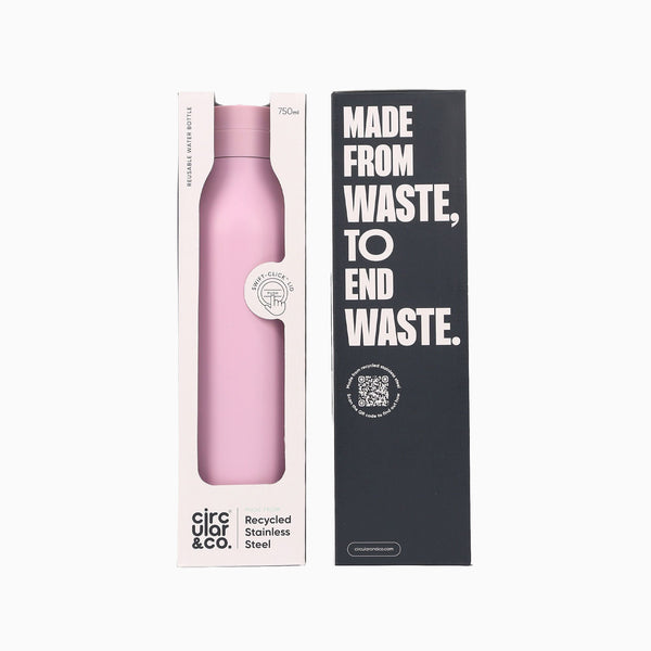 SSB-750ML-C-DU-PINK - Recycled Steel Bottle Pink