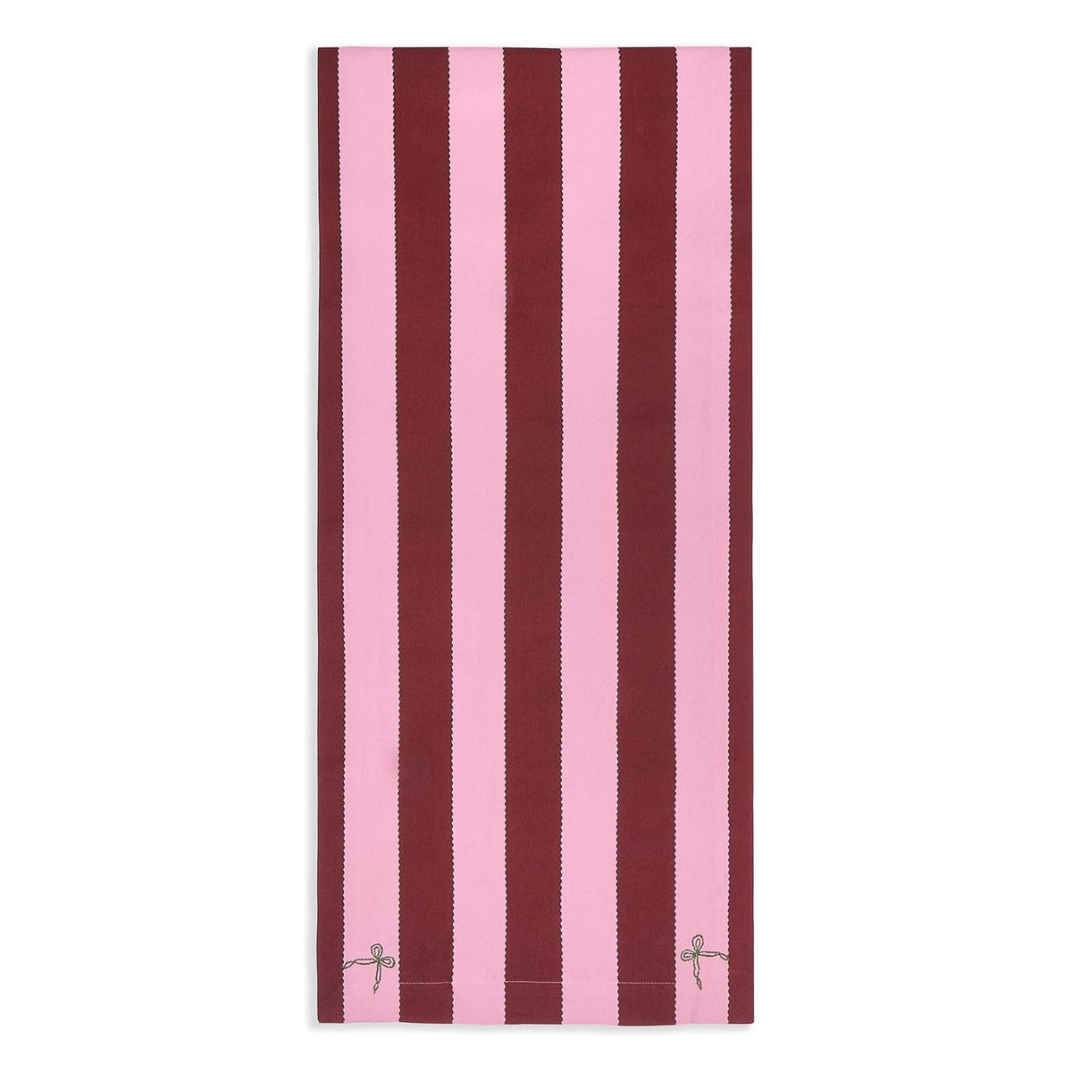 XTRBST - Burgundy Stripe Table Runner