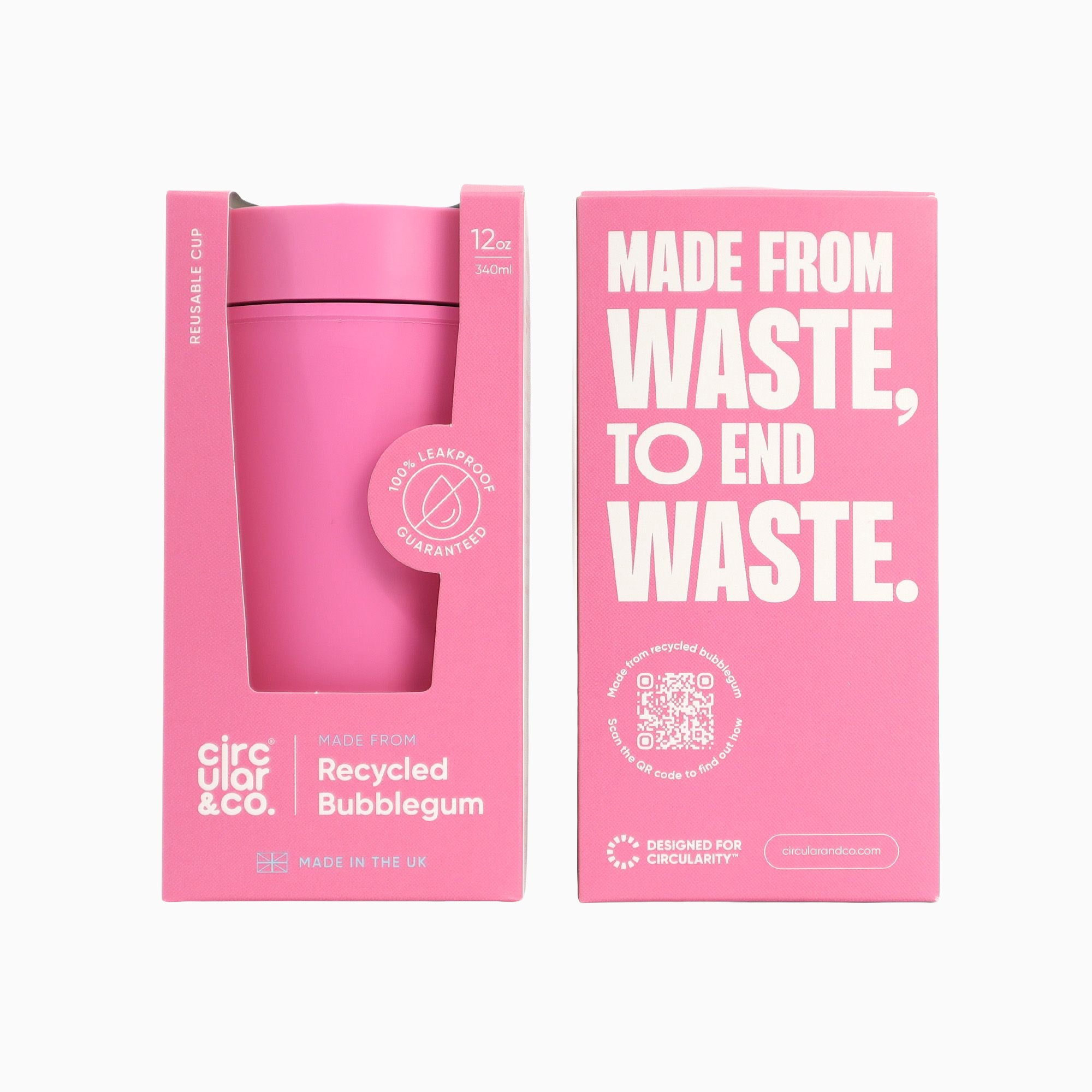 BGC-12OZ-CA-PINK - Bubblegum Cup 12oz Candy Pink