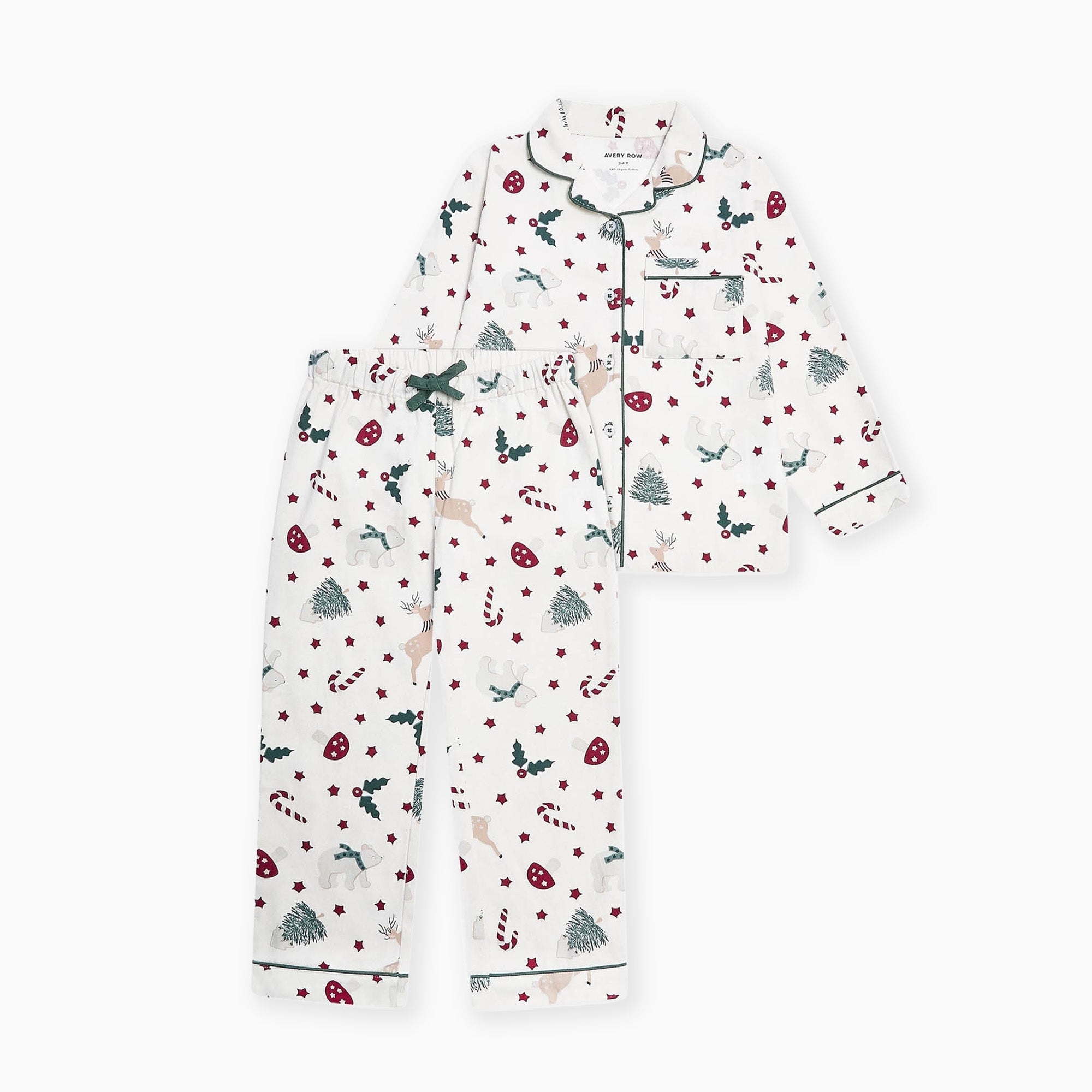 XPJ06CCA - Christmas Carousel Children's Flannel Pyjamas 5 To 6Y