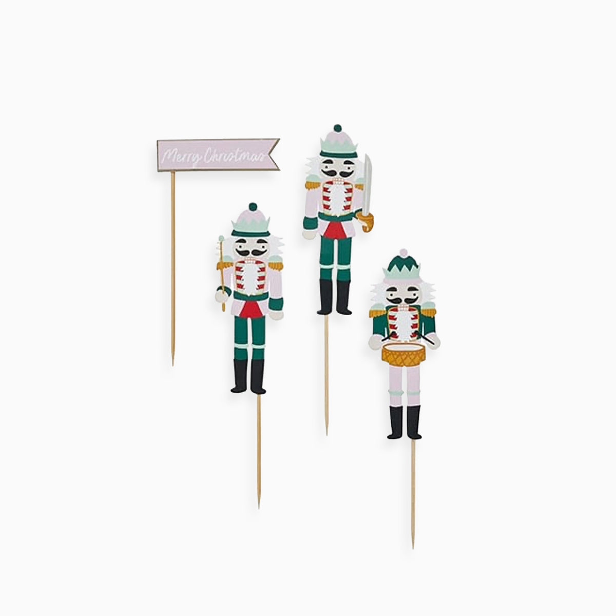 HBHJ102 - Nutcracker Paper Cake Topper Set