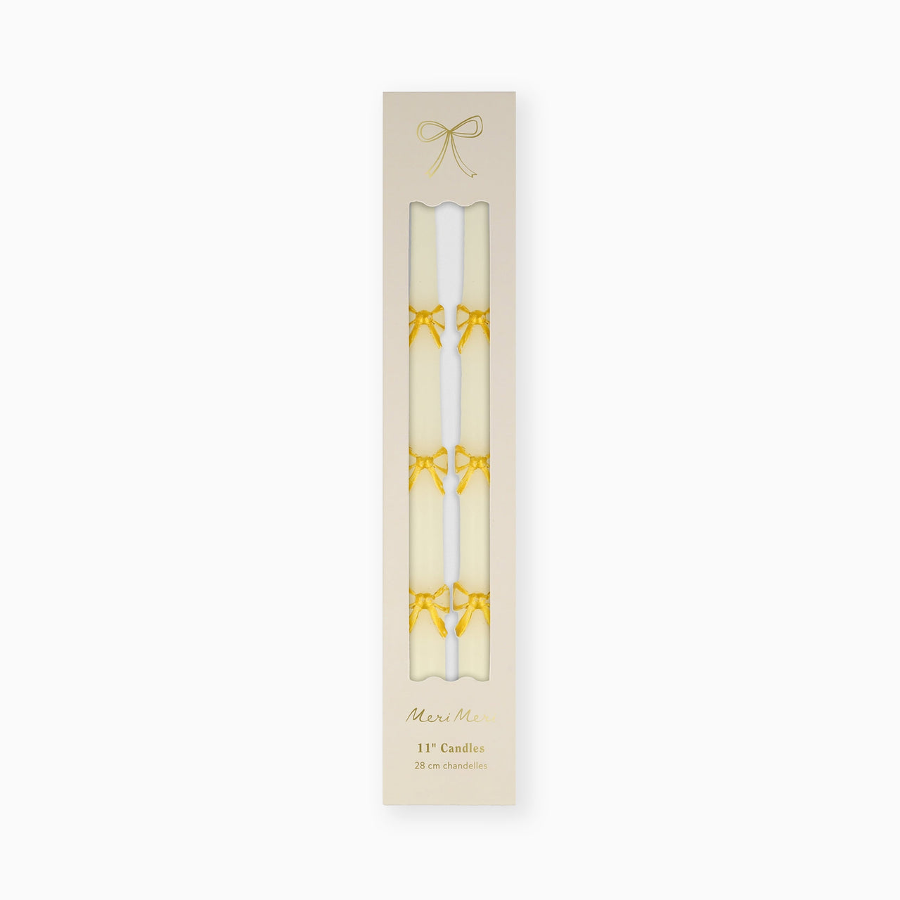 271021 - Gold Bow Taper Candles