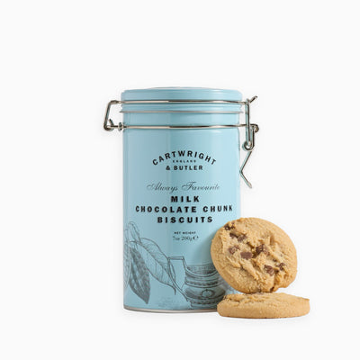 Milk Chocolate Chunk Biscuits in Tin - Whistlefish