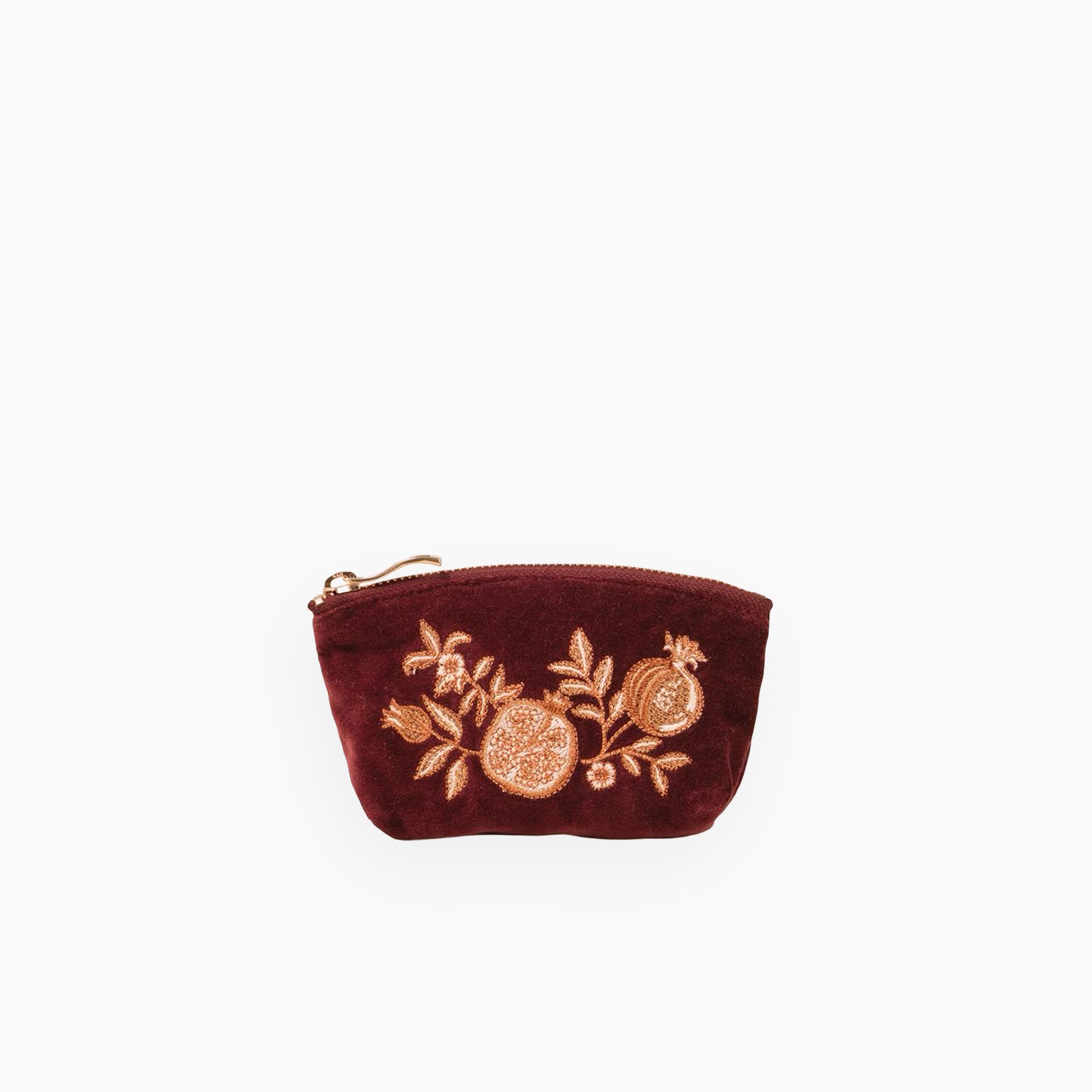 19549 - Golden Pomegranate Velvet Coin Purse