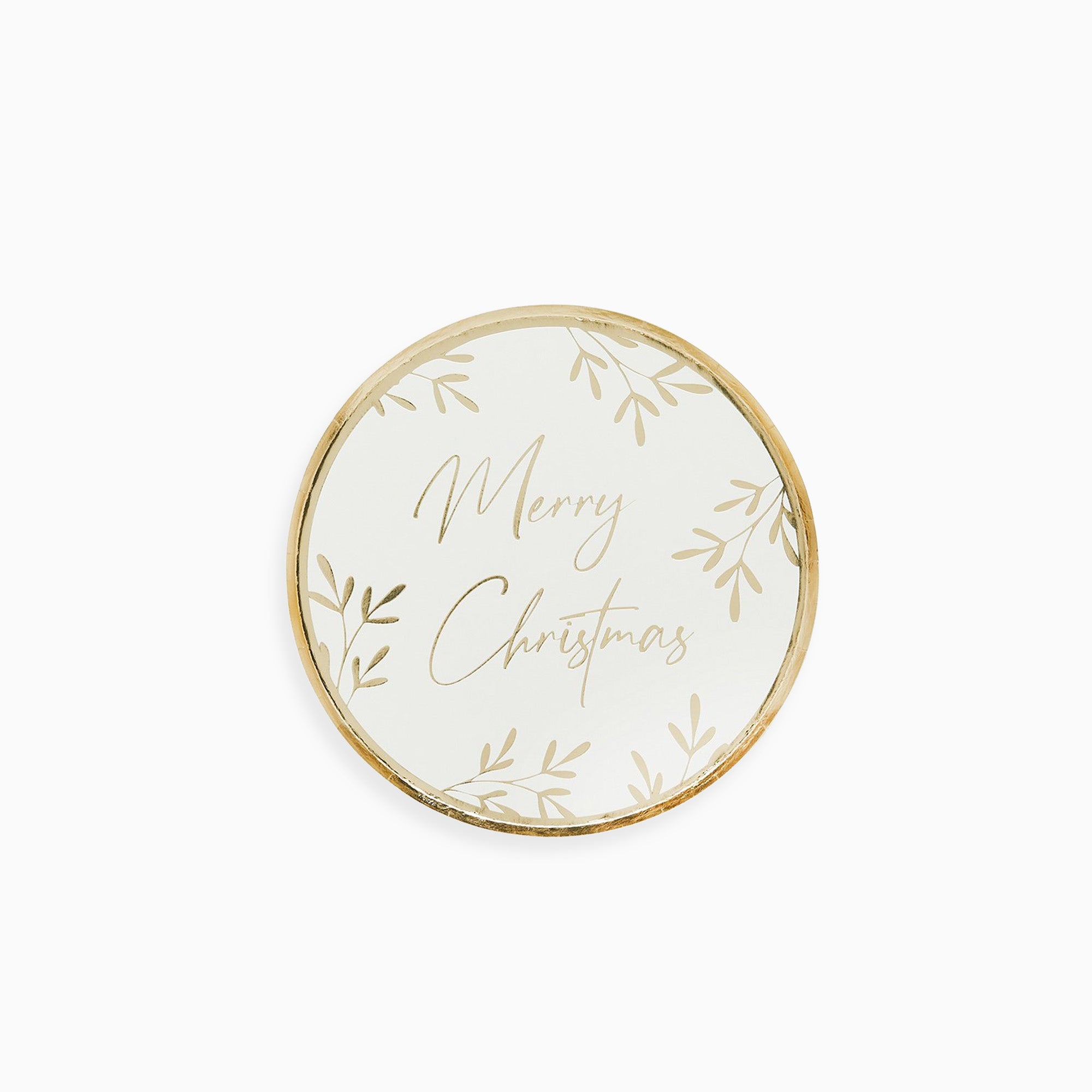 HBFF120 - Gold 'Merry Christmas' Paper Plates