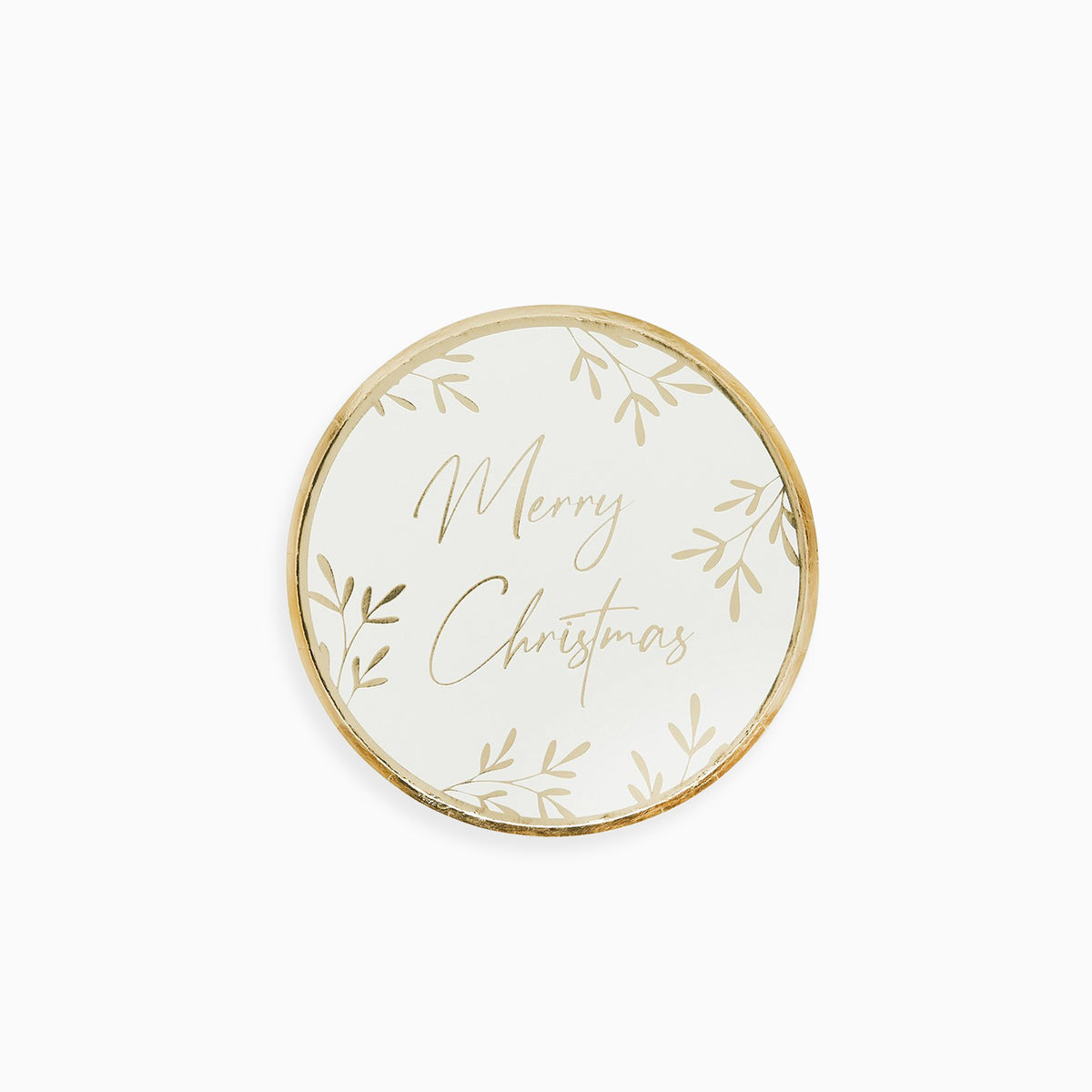 HBFF120 - Gold 'Merry Christmas' Paper Plates