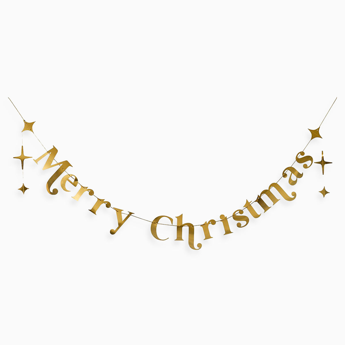 HBRC101 - Gold 'Merry Christmas' Card Banner
