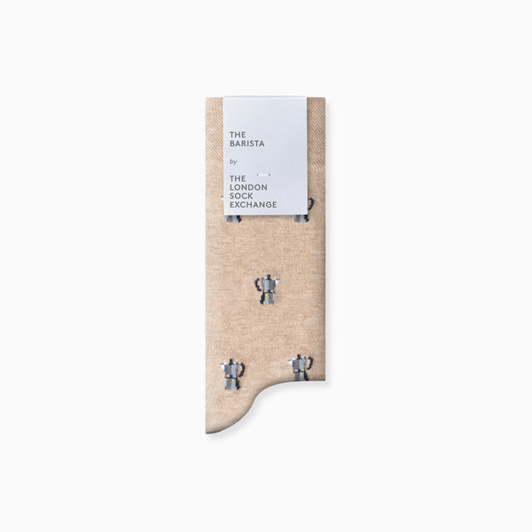 Socks-SING-BARI-BEIG-712 - The Barista Beige Socks-The London Sock Exchange