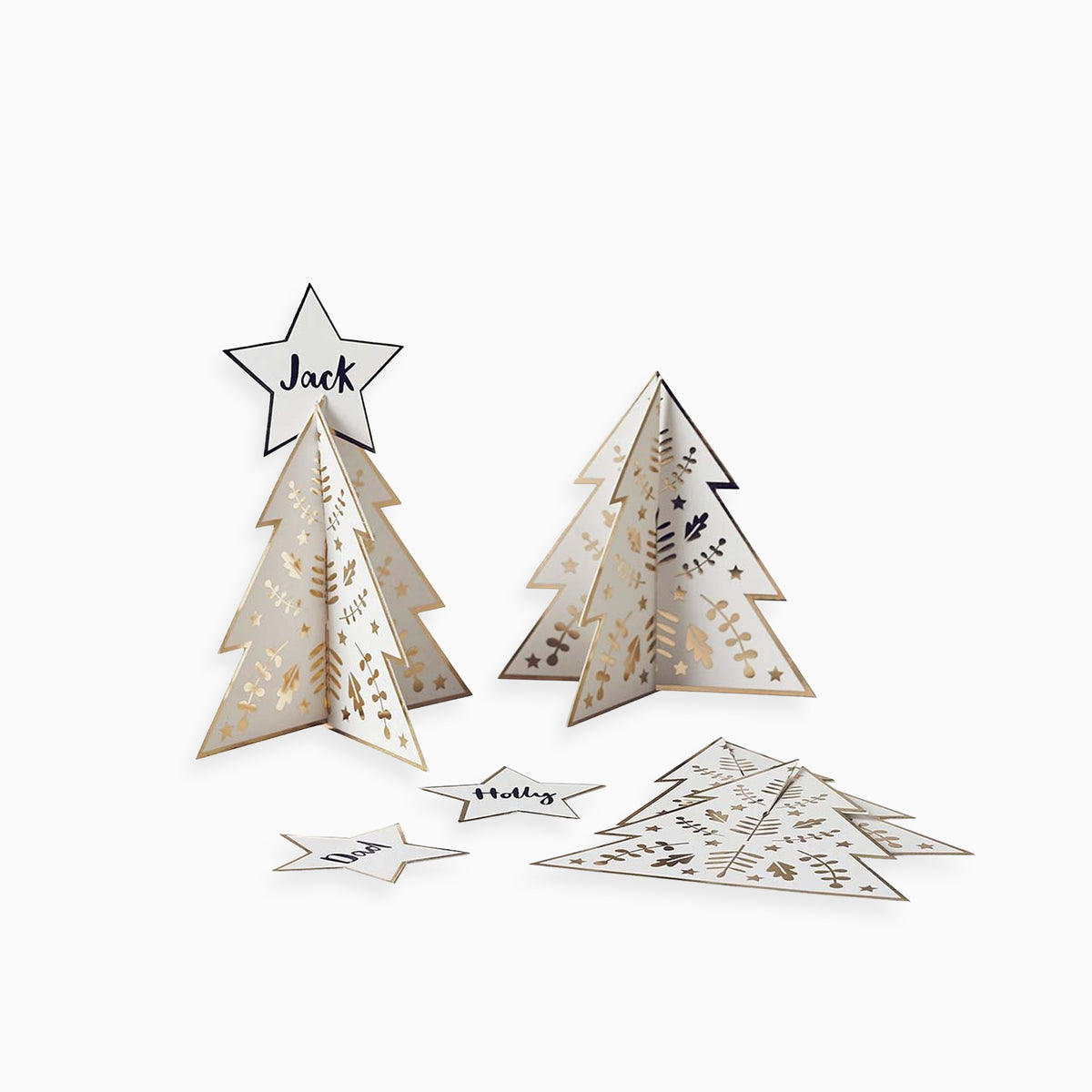 HBFF107 - Gold Christmas Tree Table Place Cards