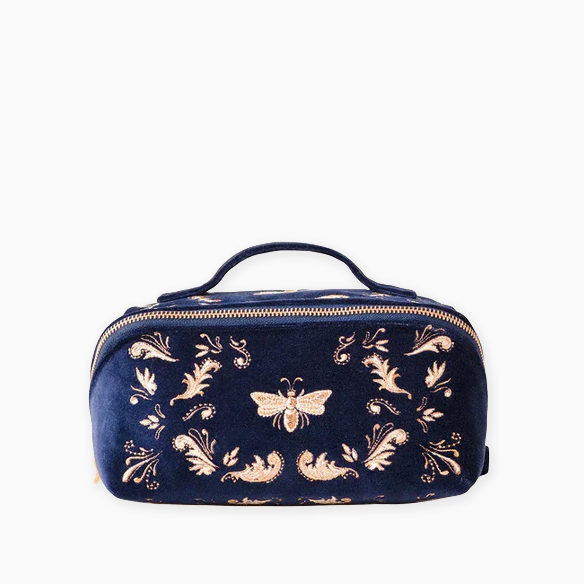 11079 - Provençal Bee Velvet Open Flat Makeup Bag