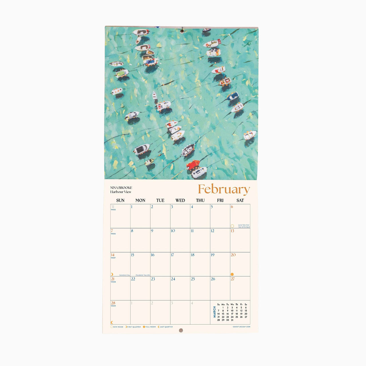 Calendar-CAL-LP-NBR-S - 2027 Ocean Aerials Wall Calendar-Good Tuesday