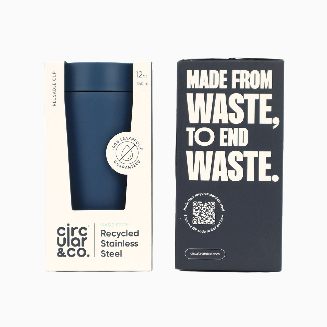 SSC-12OZ-C-MI-BLUE - Recycled Steel Cup Navy