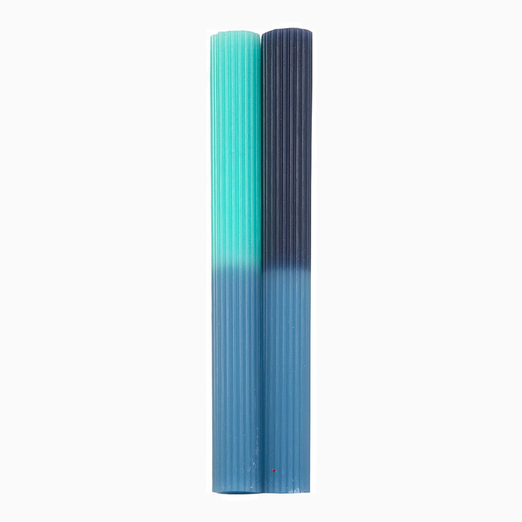 Dinner Candles-CNDL-2TONE-B - 2 Tone Blue Dinner Candles 2 Pack-Talking Tables