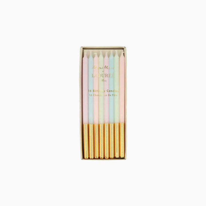 Party Candles-223470 - Gold Dipped Party Candles-Meri Meri