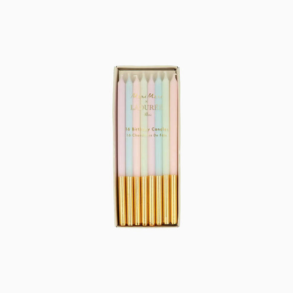 Party Candles-223470 - Gold Dipped Party Candles-Meri Meri