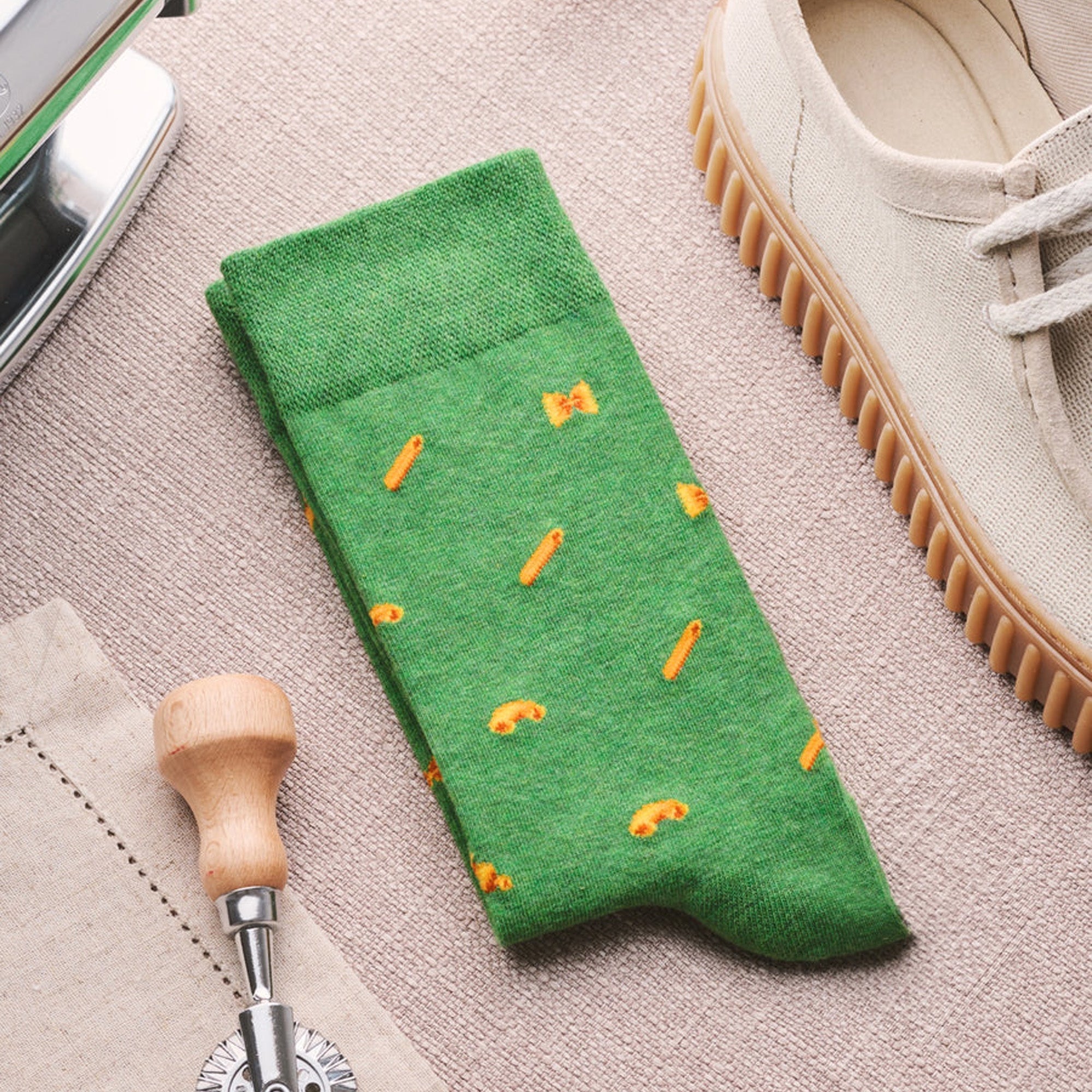 SING-PAST-GREE-712 - The Pasta Green Socks