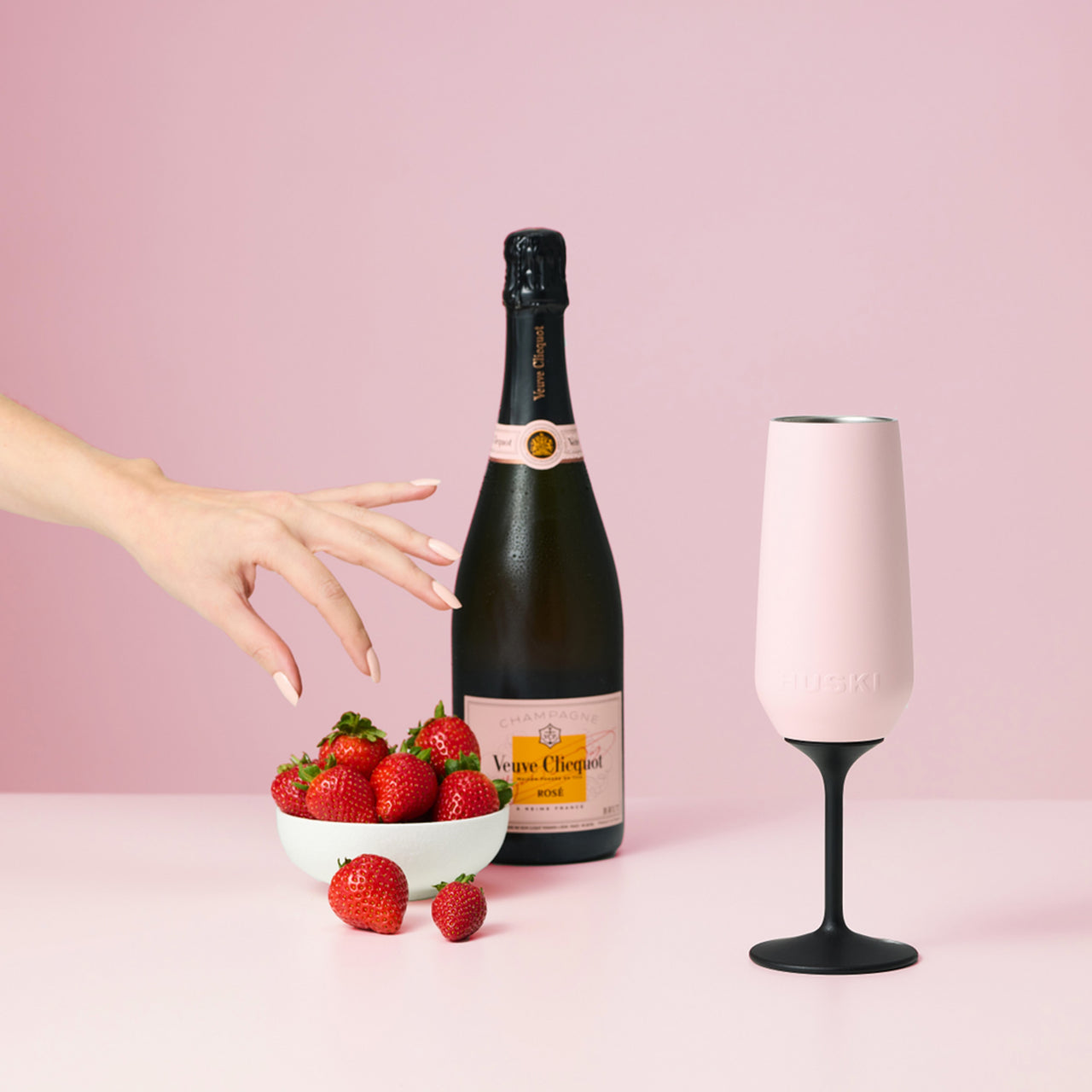 000105 - Huski Champagne Flute Powder Pink