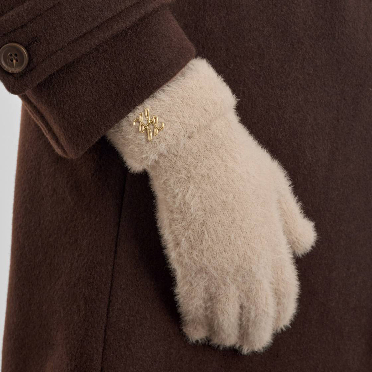 KLS820 - Taupe Soft Knit Gloves in Gift Box