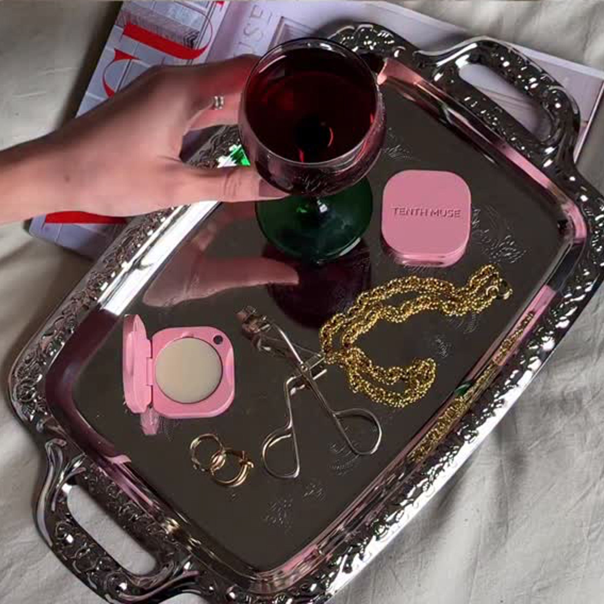 PS01 - Refillable Vessel Pink Suede