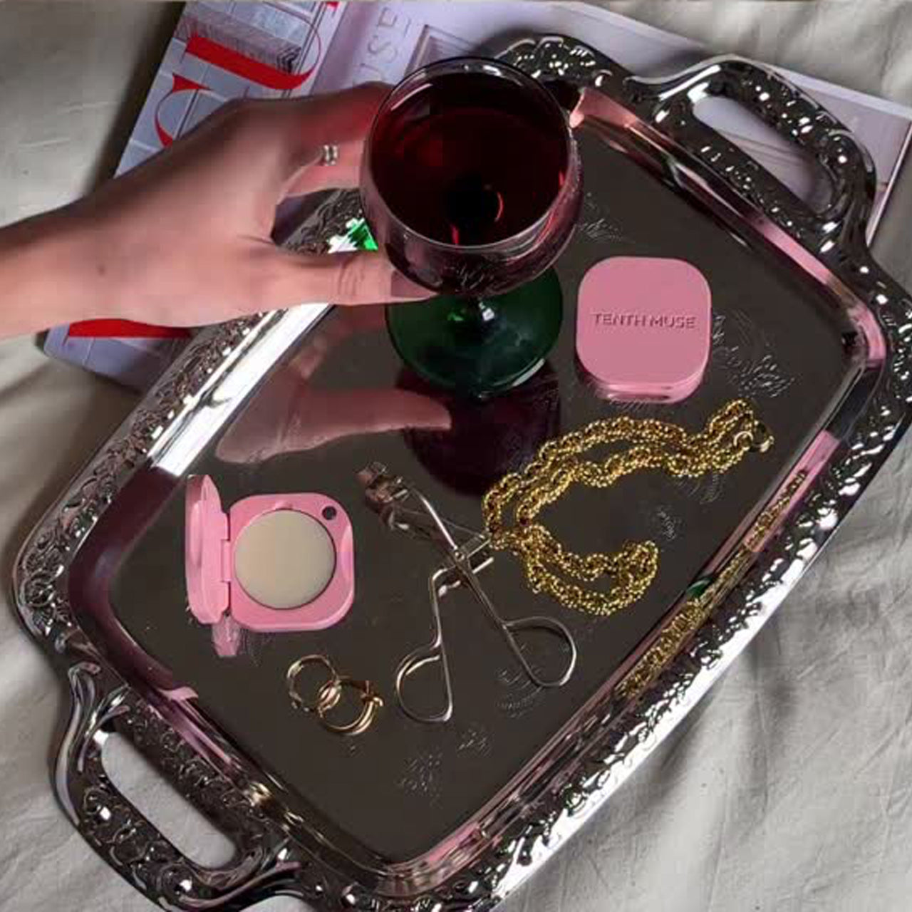 PS01 - Refillable Vessel Pink Suede