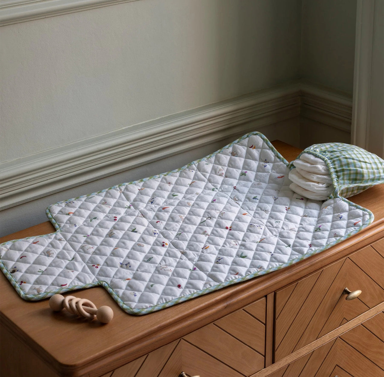 Changing Mat-CHMGGI - Greenhouse Gingham Travel Changing Mat-Avery Row
