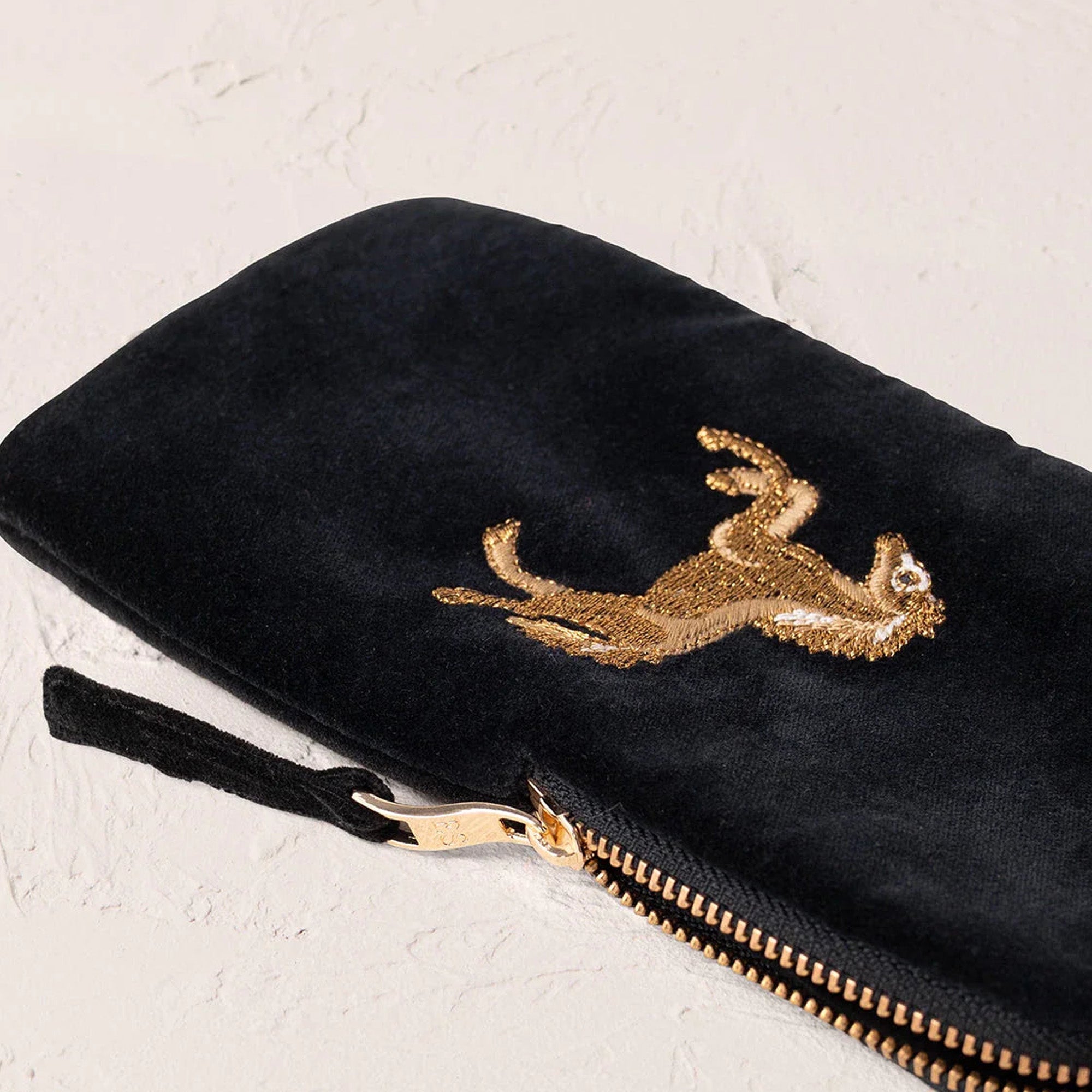 11567 - Wild Horses Velvet Glasses Case Charcoal